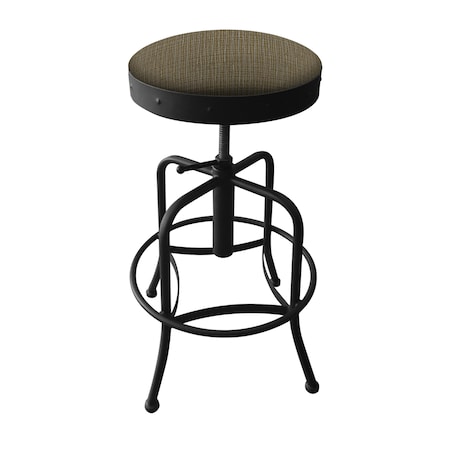 Holland Bar Stool Co Adjustable Stool, Black Wrinkle, Graph Cork Seat 910BW017